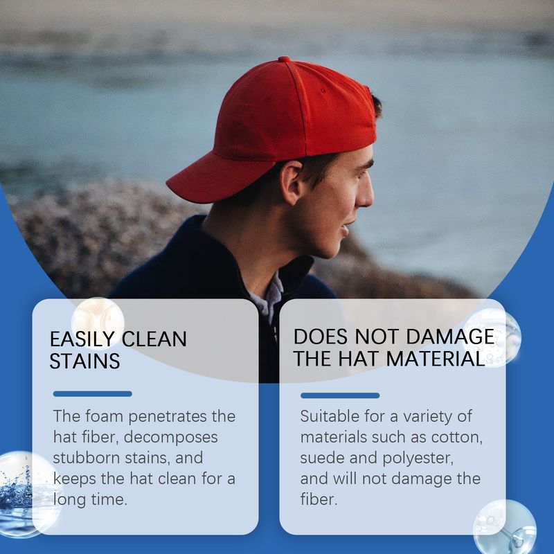 Jaysuing Hat Foam Cleaner Foam Caps Clean Stains With Wash Free Deodorant Dry Cleaning Spray_voghion.com