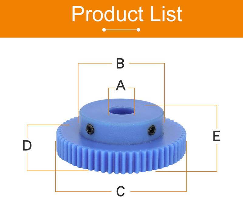 Spur Gear 1M-34T/35T Inner Bore 5/6/6.35/7/8/10/12 gear plastic Height 10 Teeth Pitch 3.14 mm Transmission Parts_voghion.com