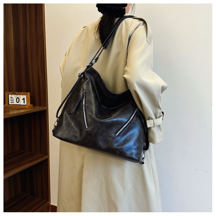 Borsa a secchiello con zaino grande capacità, casual, alla moda coreana, nuova tendenza autunno 2025 da donna_voghion.com