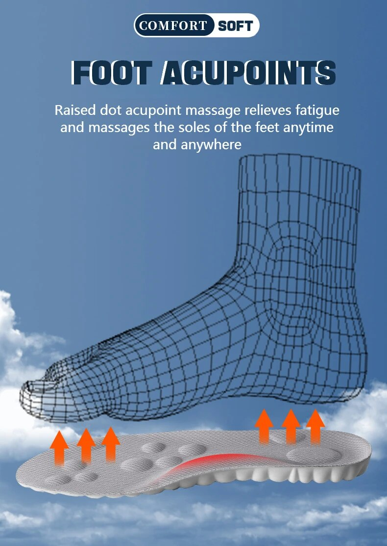 1 para 4D Soft Plantar Fasciitis Wkładki do butów Wkładki do stóp Podparcie łuku stopy Wkładki ortopedyczne Sport Amortyzacja wstrząsów_voghion.com