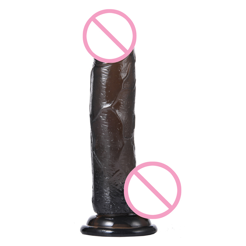 Giocattoli sessuali per uomo, dildo finto realistico grande in silicone trasparente, cristallo, vetro, forte ventosa, dildo per donne_voghion.com