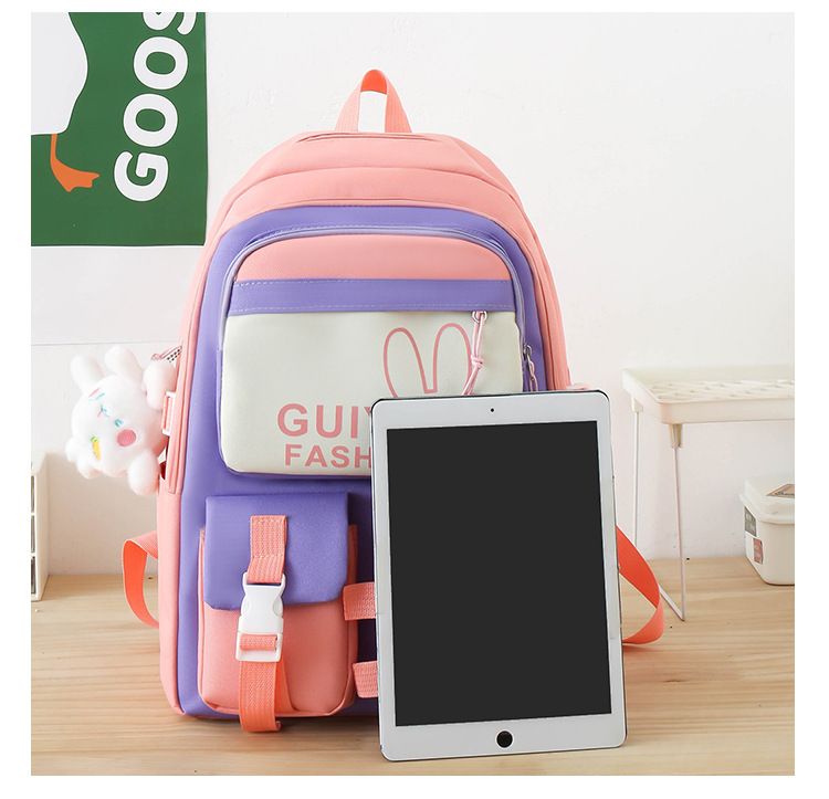 Set di zaini per bambini - Zaino scolastico leggero con design a cartoni animati, set da 5 pezzi per ragazzi e ragazze, tessuto Oxford traspirante_voghion.com
