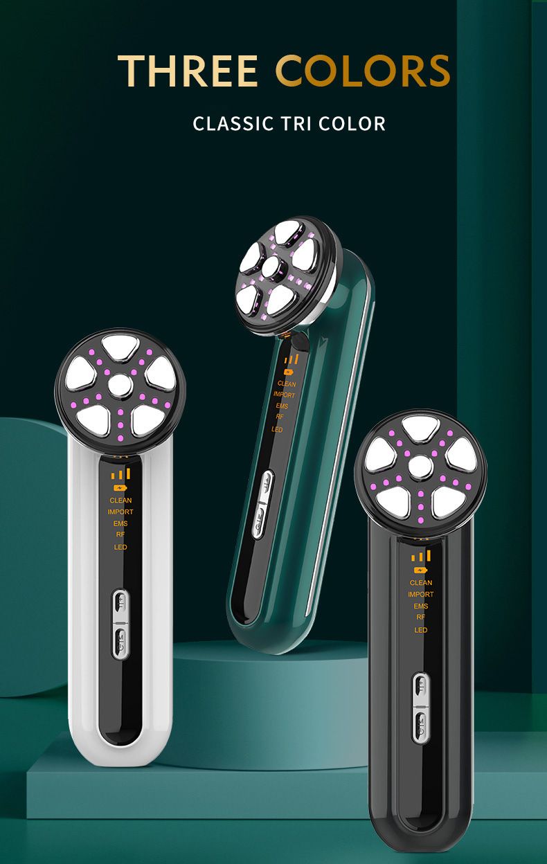 RF Mikrostrom Muskelformung Schönheitsfarblicht Negative Ionen Einführungsinstrument, Gesichtsmassageinstrument_voghion.com