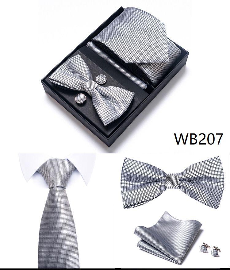 Gravatas e lenços masculinos, conjunto de gravatas masculinas, caixa de presente, 6 peças, gravata formal de negócios, fabricante de guangzhou_voghion.com