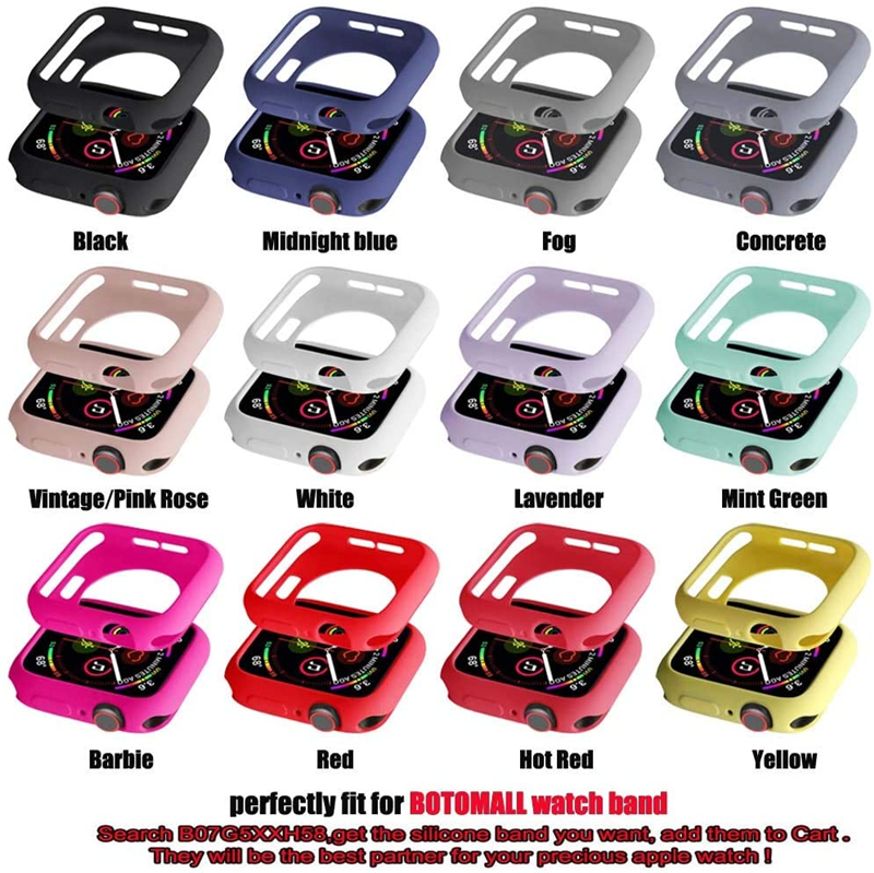 Flexible Soft TPU Protective Bumper Cover for Apple Watch 7 6 5 4 3 2 1 SE Applewatch Series 38mm 42mm 40mm 44mm 41mm 45mm Case_voghion.com