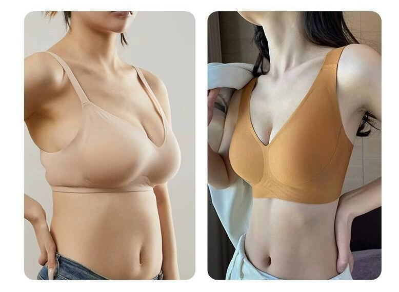 New2024 high-end Sexy Large E-cup, large chest, small anti sagging, wide shoulder strap, jelly glue strip, soft support bra, bra _voghion.com