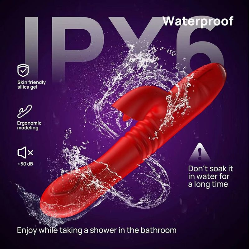 Female Masturbator Multifunctional Telescopic Vibrator G Spot Slapping Telescopic Heating Tongue Licking Design_voghion.com