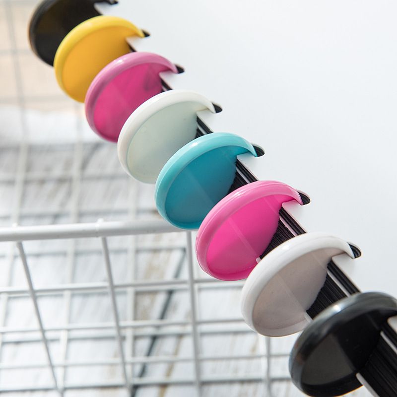 54mm manufacturers sell notebook mushroom hole buckle notebook plastic ring buckle loose-leaf buckle can be turned 360 degrees_voghion.com