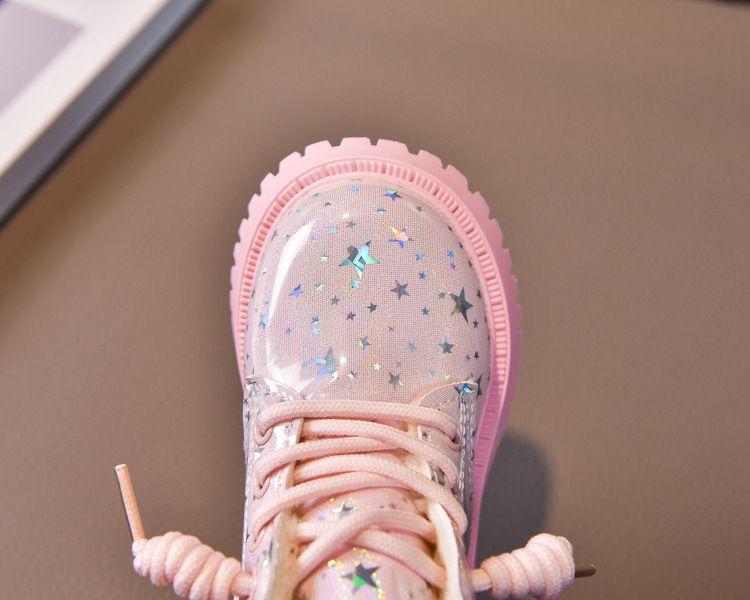 Mädchenmode Martin 2024 Winter Neue Kinder-Baumwollschuhe Vielseitige, weiche Sohlen Warme, niedrig geschnittene britische Stiefel_voghion.com