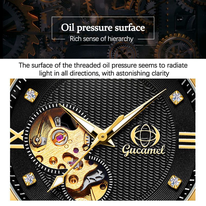 UTHAI M13 Fashionable Men Watch With Diamond Studded Luminous Automatic Mechanical Watch, Business Clock Gift,watches For Man_voghion.com