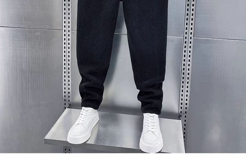 Men's Clothing Autumn New Style Corduroy Fashion Casual Pants Men's Trendy Loose Slim Sweatpants Sports Trousers_voghion.com