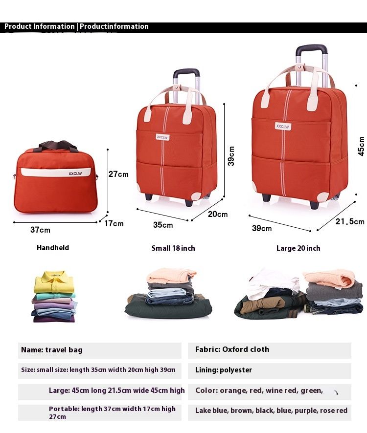Trolley Gepäck Faltbox Reisetrolley 20 Zoll mit Rollen_voghion.com