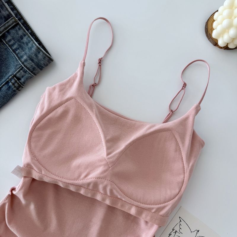 Puro desiderio, ragazza piccante, canotta, reggiseno senza spalline, coppa fissa da donna, pezzo unico, gilet di base esterno, intimo, petto_voghion.com