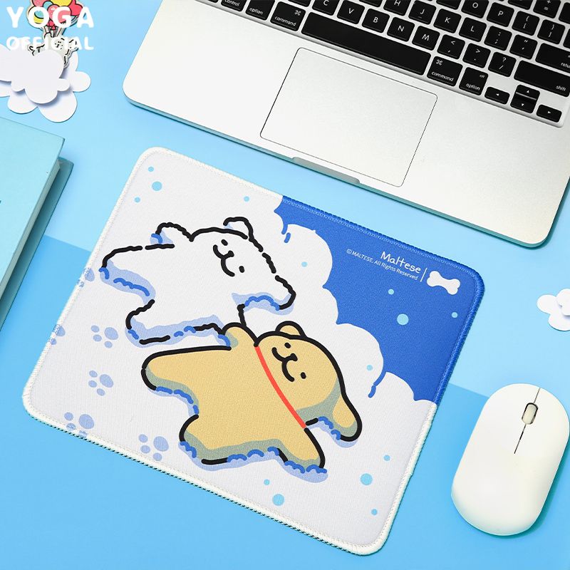 Tappetino per tastiera da tavolo, regalo di compleanno, simpatico, di qualità imbattibile, con cucciolo di topo maltese in cartone animato, per ufficio e casa._voghion.com