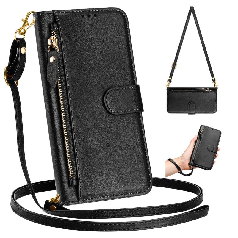 Wireless Charging Leather Zip Wallet Card Phone Case For Sony Xperia VI 2024 10V 5V 1V 5 10 1 IV Lanyard Purse Flip_voghion.com