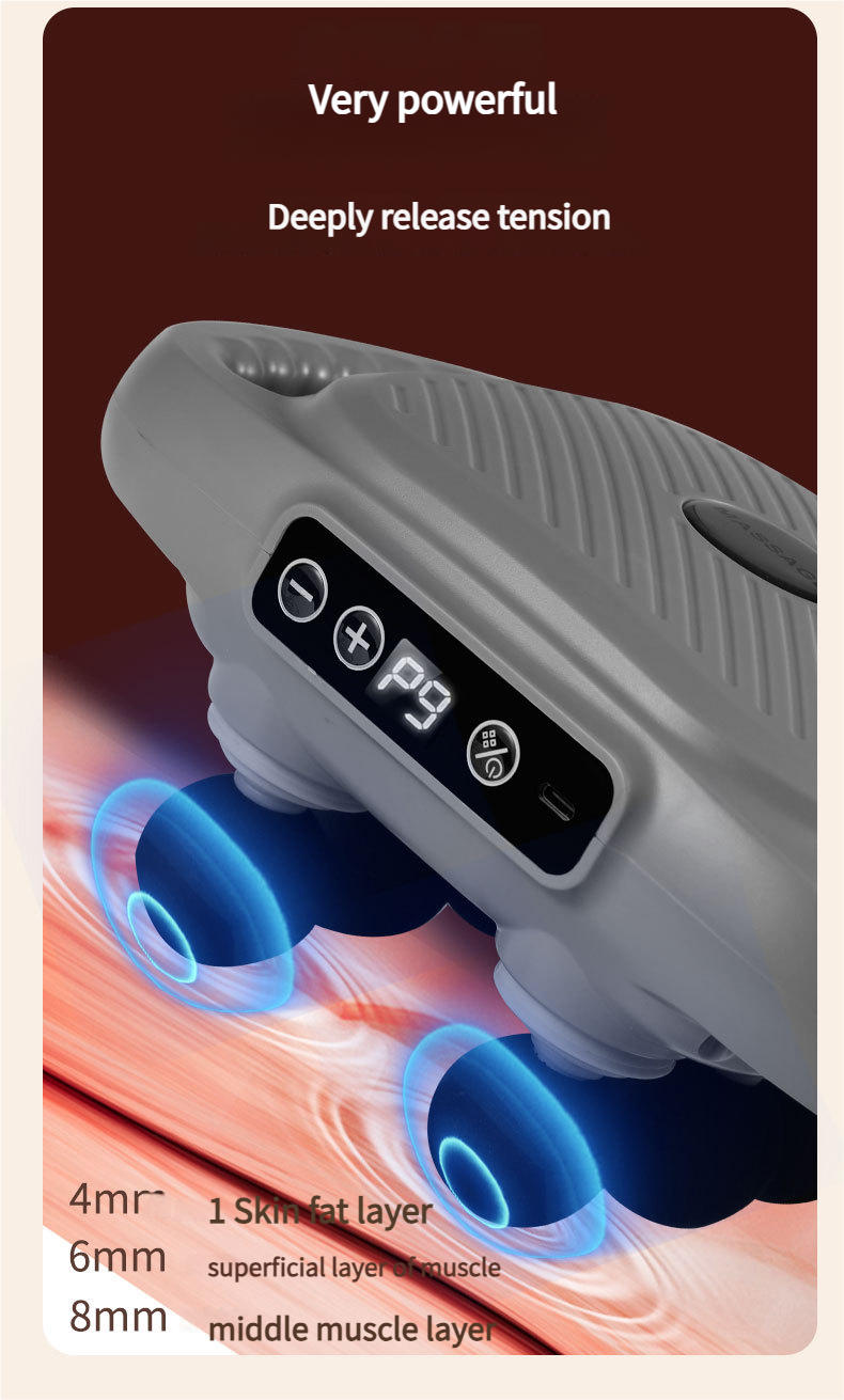 Professional Grade Six-Head Fascia For Muscle Relaxation, Wireless Charging, High-Frequency Vibration, Back And Foot_voghion.com
