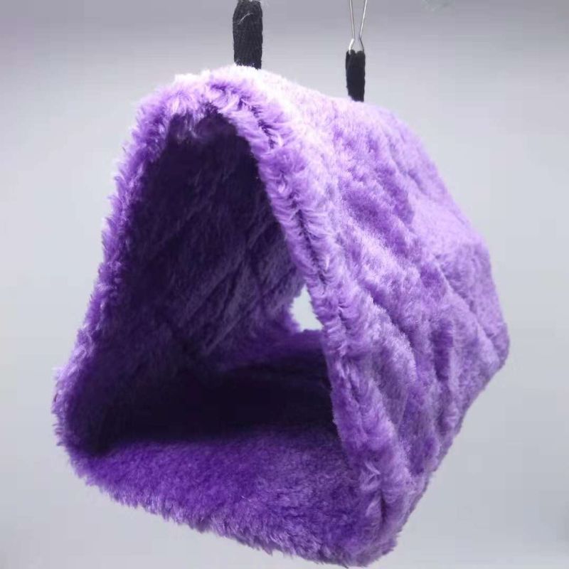 Fashion Pet Bird Cages Warm Parrot Hammock Soft Plush Birds Nest Hut Tent Bed Hanging Cave For Sleeping And Hatching Shed House_voghion.com
