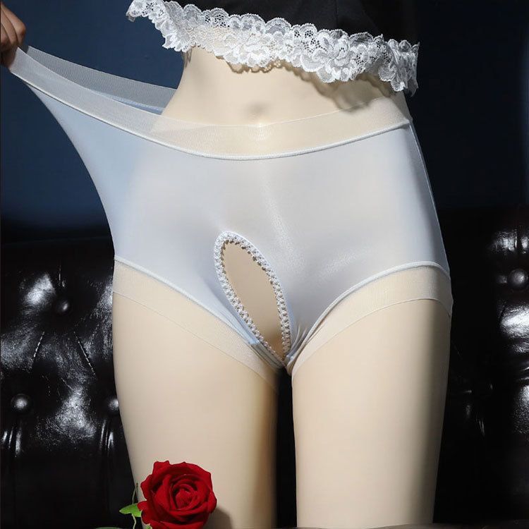 Ultravékony, testszínű Ice Silk varrás nélküli, nyitott ágyékú alsónemű, női szexi, magas derekú, átlátszó, szexi, szenvedélymentes, plus size alsónemű_voghion.com