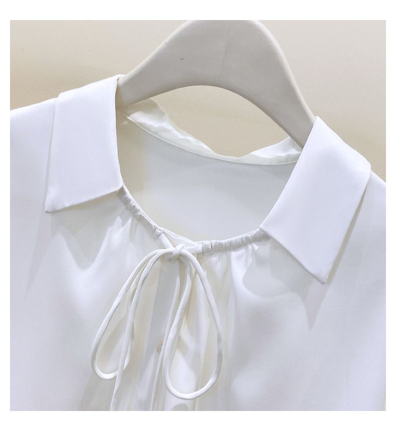 Elegantes weißes Satinhemd in Übergröße für Damen – stylische Freizeitbluse mit langen Ärmeln, bequemer Stretchstoff, erhältlich in 4XL-8XL_voghion.com