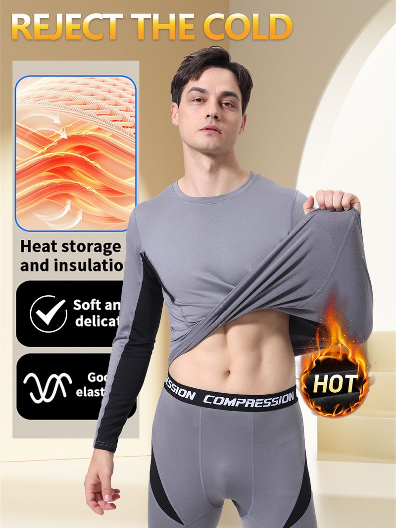 Herren-Wintersport-Set mit Fleecefutter zum Skifahren, Radfahren und für Outdoor-Aktivitäten – wärmeisolierte, bequeme Passform (XS-XXL)_voghion.com