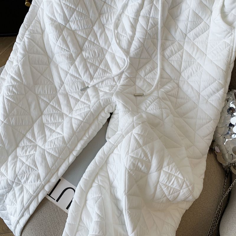 Ženska oblačila New Diamond Pressure Line ohlapne bombažne hlače ravne odebeljene široke hlače hlače za prosti čas ženske_voghion.com