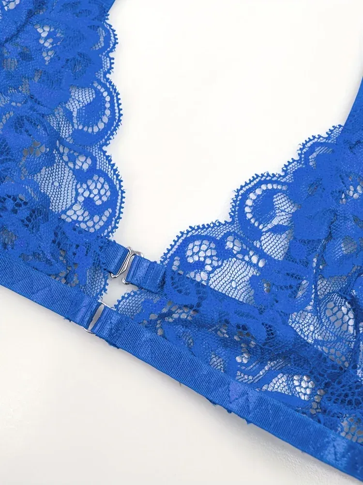 Vroči čipkasti komplet s cvetličnimi motivi, izrezane hlačke z nedrčkom s pokrovačo in podvezicami, žensko seksi perilo in spodnje perilo_voghion.com