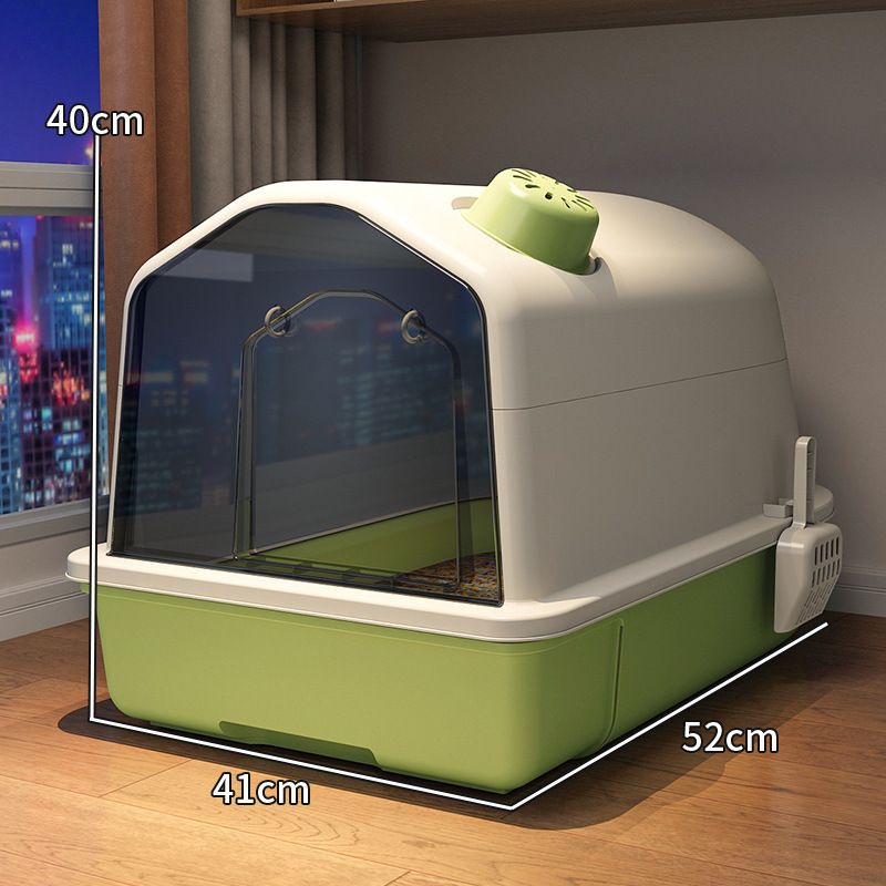 Vollständig geschlossene, geruchsdichte, desodorierende Toilette, spritzwassergeschützte Katzentoilette, Katzenkotbox, extra groß_voghion.com
