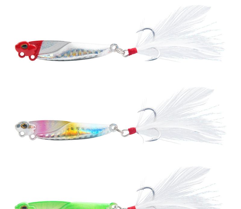 Esca Esca Piastra di Ferro VIB Long Throw Sinking Piombo Rame Sangue Scanalatura Piuma Amo Bocca Esca per Basso Attrezzatura da Pesca_voghion.com
