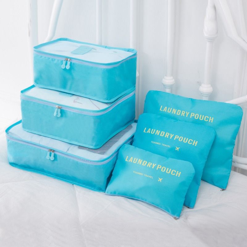 7-Piece Waterproof Travel Organizer Set - Large Capacity Packing Cubes For Clothes Shoes & Electronics (Compression Multi-Purpose Durable Foldable)_voghion.com