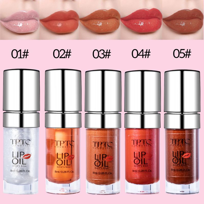 Lucidalabbra TPTC 5 colori labbra volumizzanti labbra smalto idratante balsamo labbra lucidalabbra in vetro tazza antiaderente rossetto lucidalabbra_voghion.com