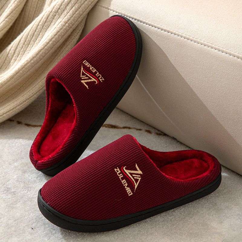 Nouvelles pantoufles en coton chaudes transfrontalières pour les amoureux de la maison, pantoufles en coton à mémoire de forme, confortables, semelles souples antidérapantes_voghion.com