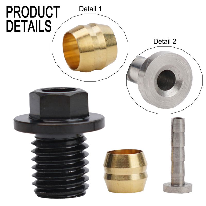 Insrt en verbindingsmoer voor hydraulische remslang olie NDL met schroef voor Shimano SM-BH90-JK-SSR RVS_voghion.com
