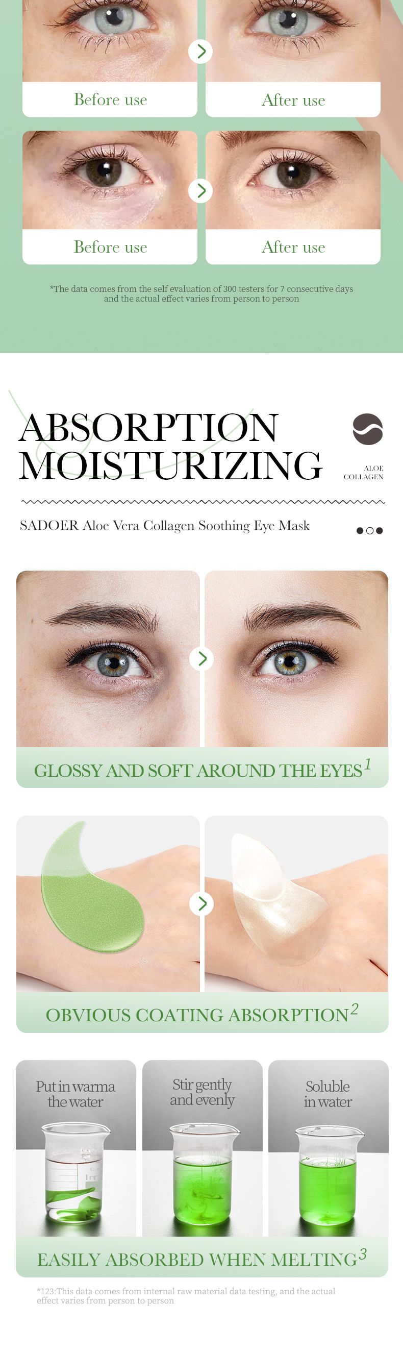 El colágeno mejora las ojeras, las líneas de expresión y las bolsas bajo los ojos._voghion.com