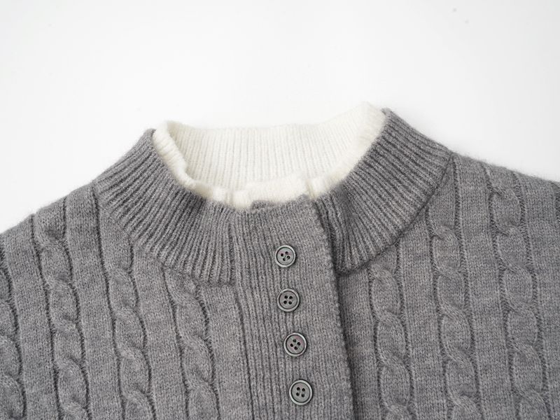 Eon Modish 25 Autumn New American Style Simple Versatile Two-Piece Knitted Sweater_voghion.com