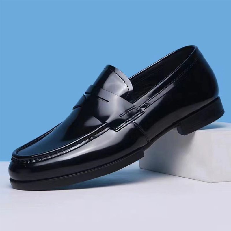 Mocassini da uomo TerraStride 2025, alla moda, lucidi, slip-on, eleganti, stile business britannico, casual, in pelle, con tacco basso_voghion.com
