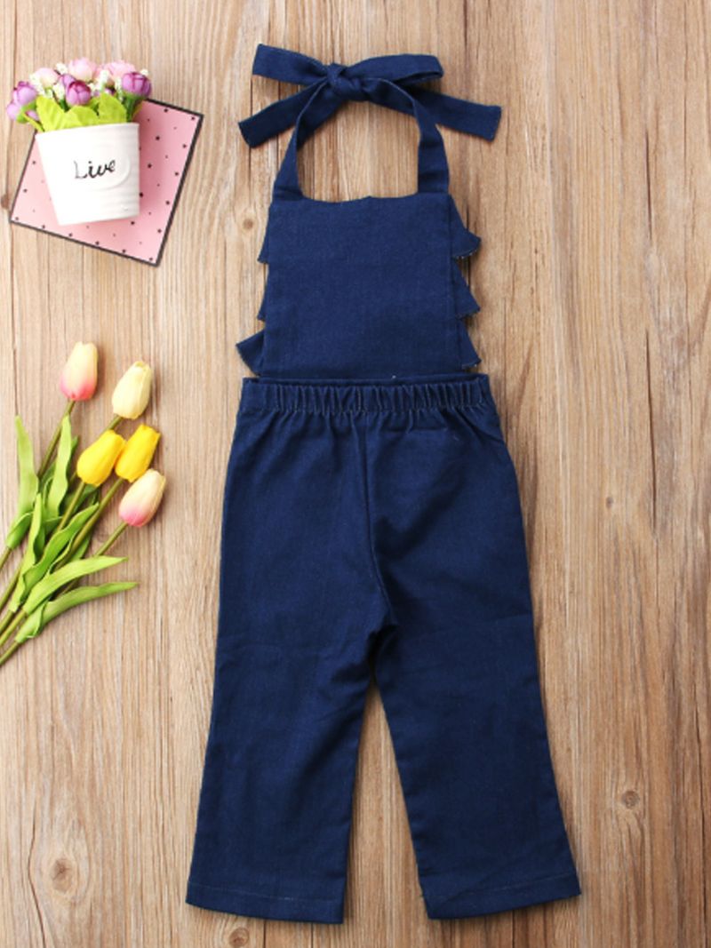 Moeder & Kids nieuwe kinderkleding bretels denim swing jumpsuit_voghion.com