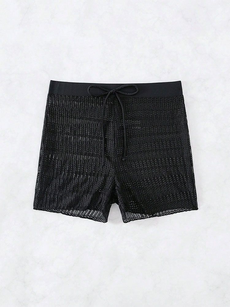 Dameskleding Effen kleur Sexy Mesh Vierhoek Badpak Sport Strandbikini Badpak_voghion.com