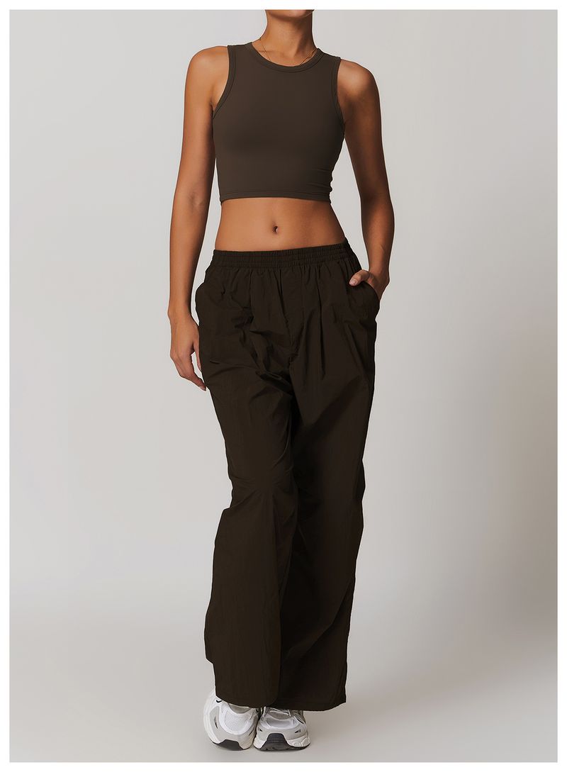 Lightweight breathable work drawstring design for women's feet, casual sports with multiple pockets, running and fitness_voghion.com