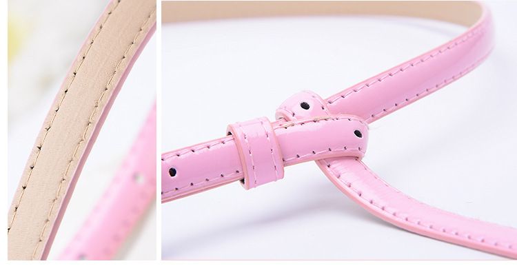 Cinturón más vendido de primavera y verano al por mayor, cinturón de charol de color caramelo, cinturón de color deslumbrante, cinturón fino decorativo para damas 7088_voghion.com