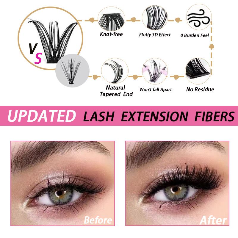 20D/30D/40D/50D False Eyelashes - Self-Application Cluster Lashes (Natural & Voluminous, Easy DIY For Everyday Wear)_voghion.com