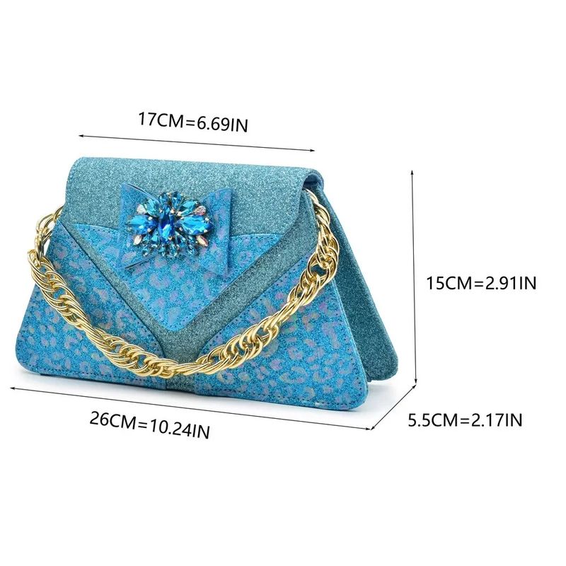 Shoe bag matching fabric splicing leopard print road wedding party formal wear daily commute_voghion.com