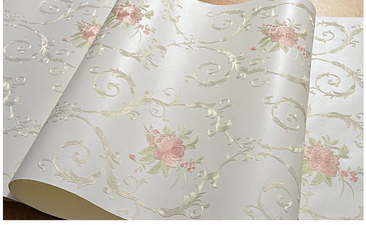 Papel de parede unissex autoadesivo quarto rolo grande adesivos instantâneos 3d fino relevo estilo pastoral grande flor papel de parede autoadesivo_voghion.com