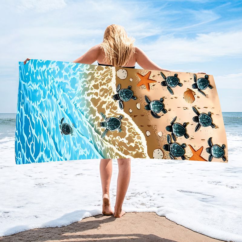 Mikrofiber Sandfri strandhandduk Tunn Snabbtorkande Superabsorberande Lättviktshanddukar För resor Sport Pool Simbad Camping Yoga_voghion.com