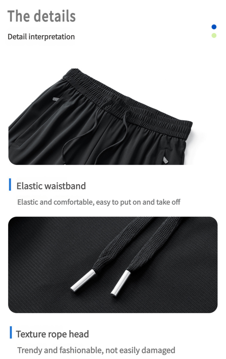 Herren Sommerhose aus Eisseide, neue lockere, lässige Sporthose in Übergröße, atmungsaktiv, kühles Gefühl, Anti-Taille, hochwertige lange Hose_voghion.com