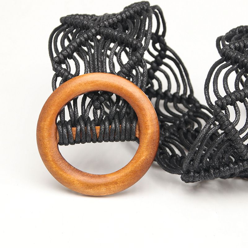 Gürtel 1PC Damen geflochtener Gürtel reine handgemachte Dekoration Kleidung Kleid aushöhlen Wachs Seil_voghion.com