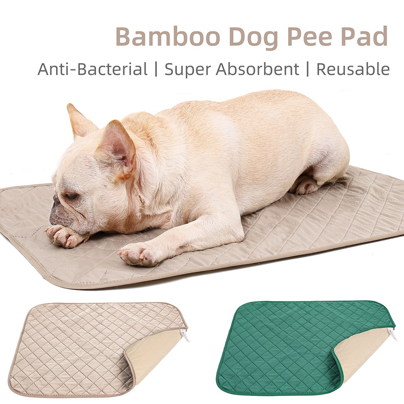 Φυσικό Bamboo Fiber Premium αδιάβροχο μαξιλάρι για κατοικίδια Ματ κρεβατιού για σκύλους που πλένονται επαναχρησιμοποιούμενα για σκύλους κατοικίδια με προστασία από διαρροές_voghion.com