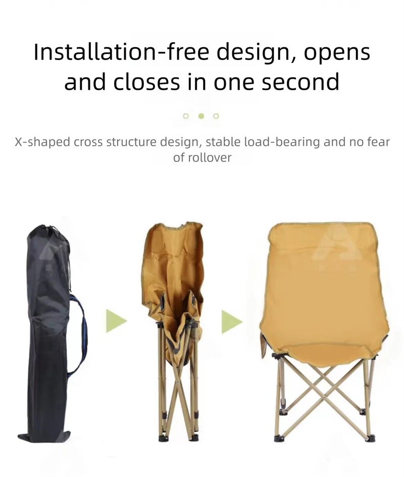 Outdoor Klapp Erhöhte Mond Tragbare Hocker Angeln Strand Tisch Stuhl Camping Ausrüstung_voghion.com