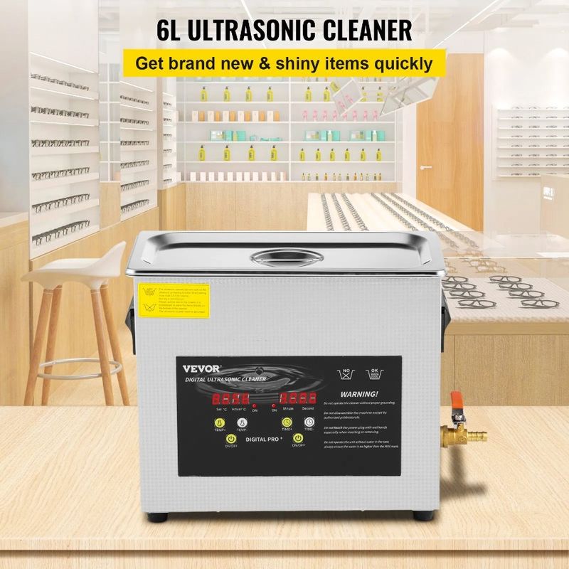 Ultrasonic With Cleaner Upgraded Professional 6L Ultrasonic Lab Heater Ultrasonic Timer 400W Cleaner Parts Digital 180W Heater_voghion.com