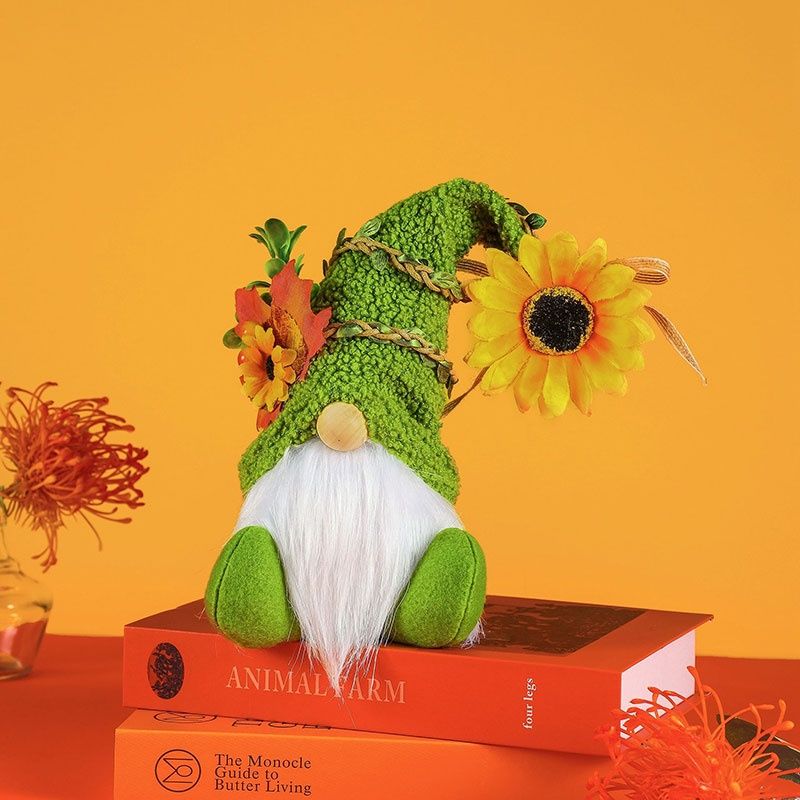 Peluche décorative unique pour le festival des tournesols, à présenter sur un bureau._voghion.com