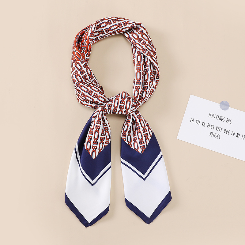 90 * 90cm twill silk square scarf color matching Korean version fresh and versatile temperament silk scarf women's scarf_voghion.com